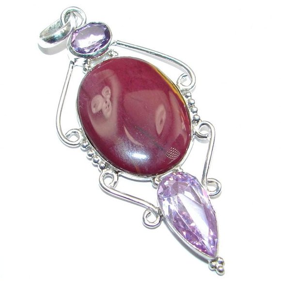 Australian Mookaite and Amethyst Pendant - Picture 1 of 3